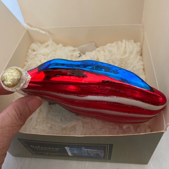 NEW KURT ADLER POLONAISE STARS & STRIPES Christmas ornament  FLAG USA AP 1479 - Picture 4 of 8